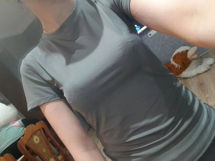  Women Short-Sleeve Skinny Knit Top