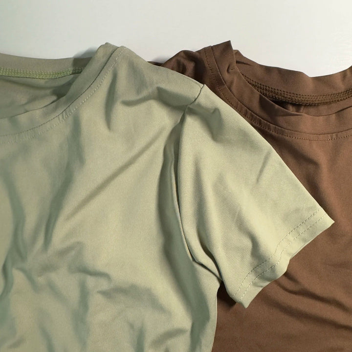  Women Short-Sleeve Skinny Knit Top
