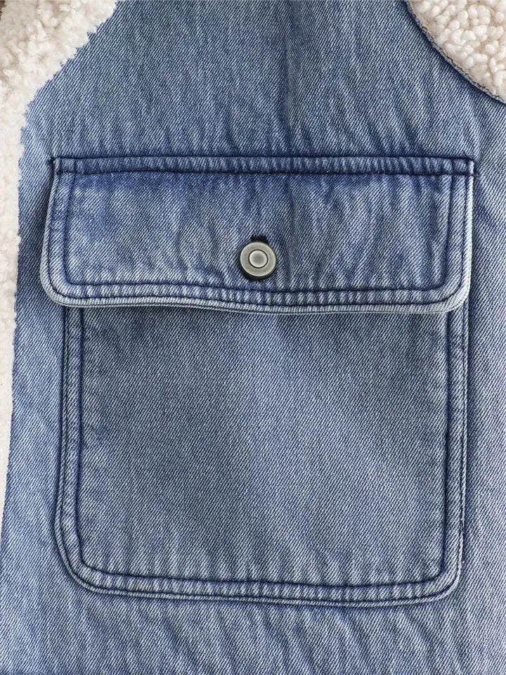 Women's Denim Vest – Pattern & Notched Collar
