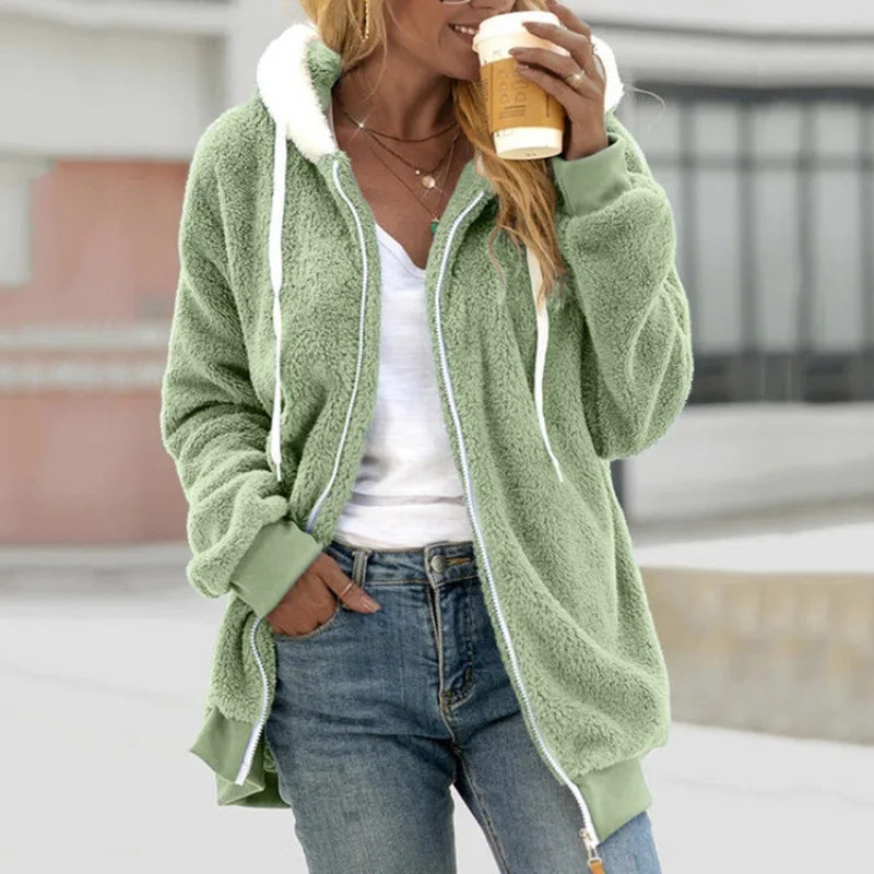 Women's Zipper Hooded Jacket