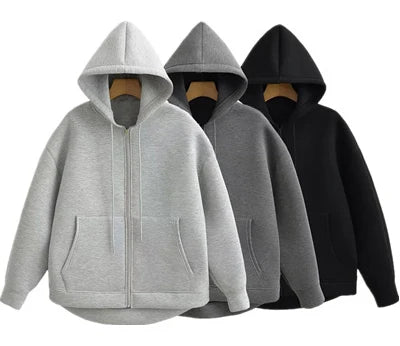 Women's Zipper Hoodie – Cotton Terry Pullover