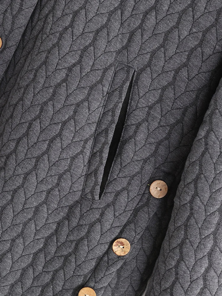 Women’s Cascade Knit Long Coat With Hooded