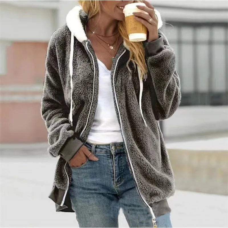 Women's Zipper Hooded Jacket