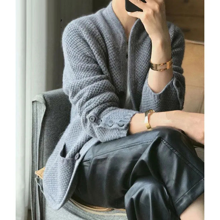  Womens Cashmere Wool Knit Cardigan
