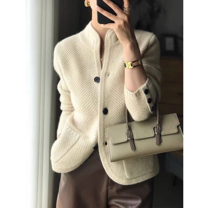  Womens Cashmere Wool Knit Cardigan