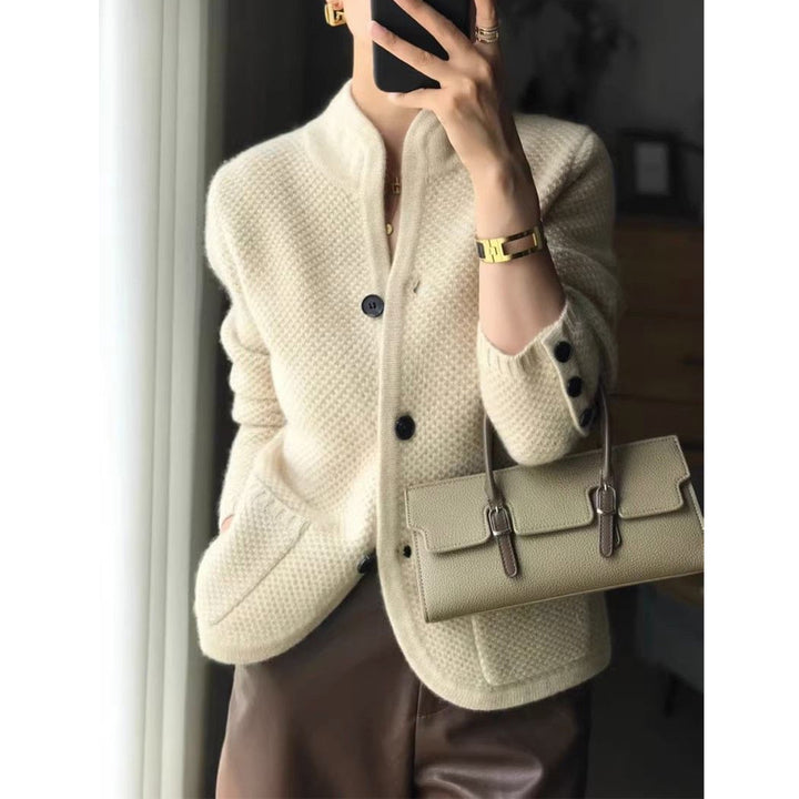  Womens Cashmere Wool Knit Cardigan