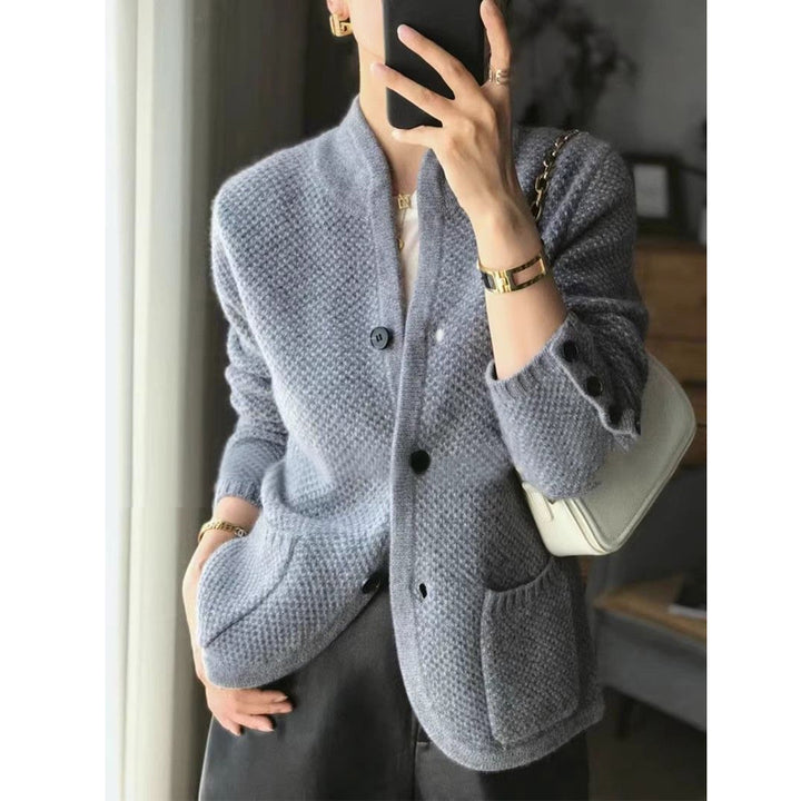  Womens Cashmere Wool Knit Cardigan