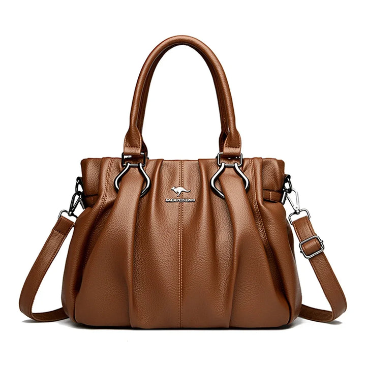  Womens Genuine Soft Leather Commuting Tote