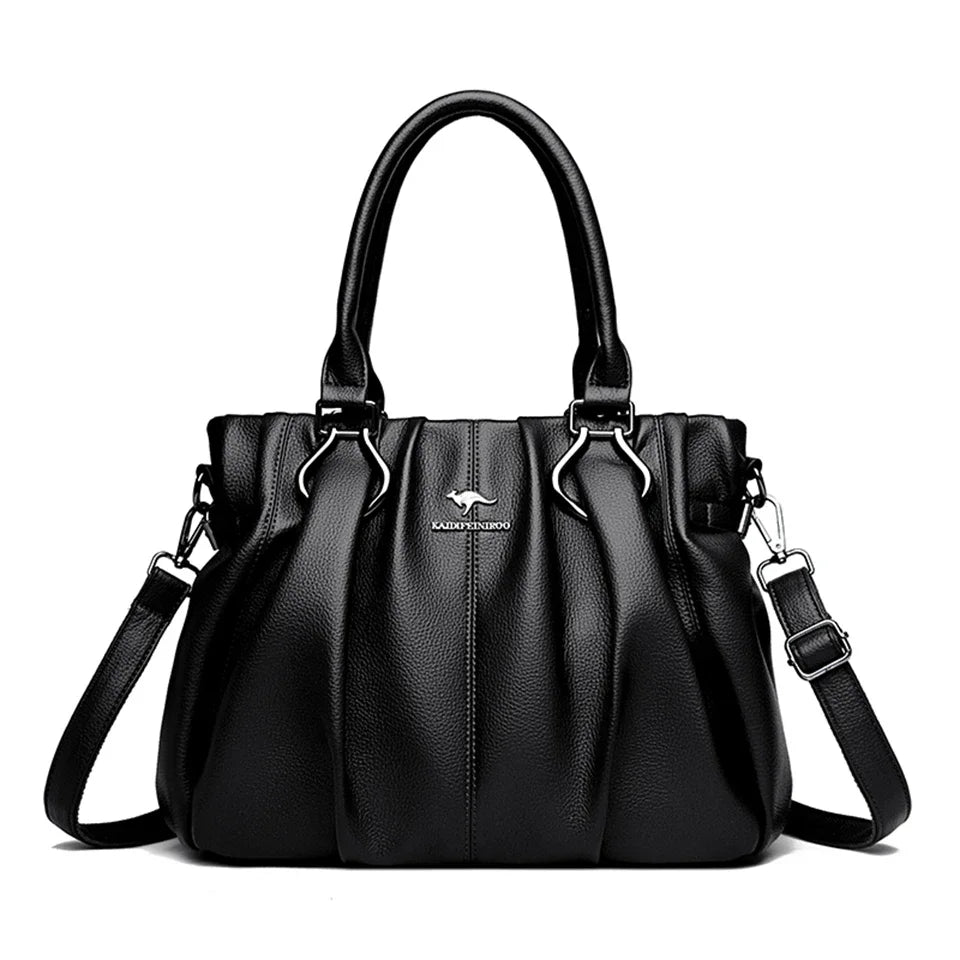  Womens Genuine Soft Leather Commuting Tote
