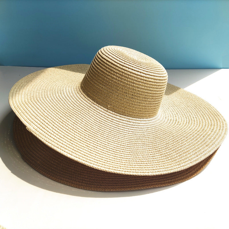  Womens Hand Woven Wide Brim Sun Hat