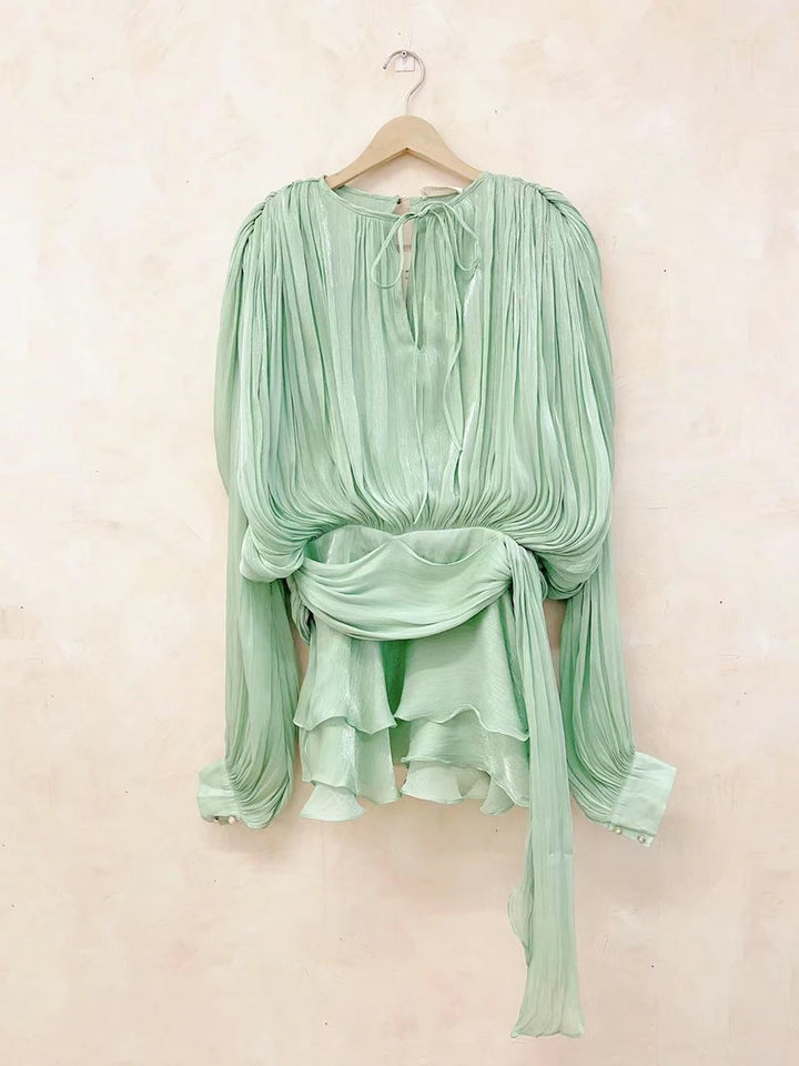 Womens Ruffle Detail Mini Dress