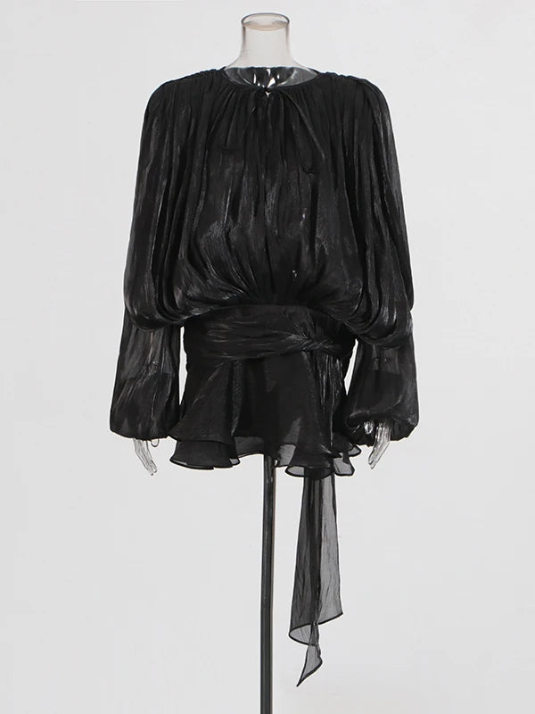 Womens Ruffle Detail Mini Dress