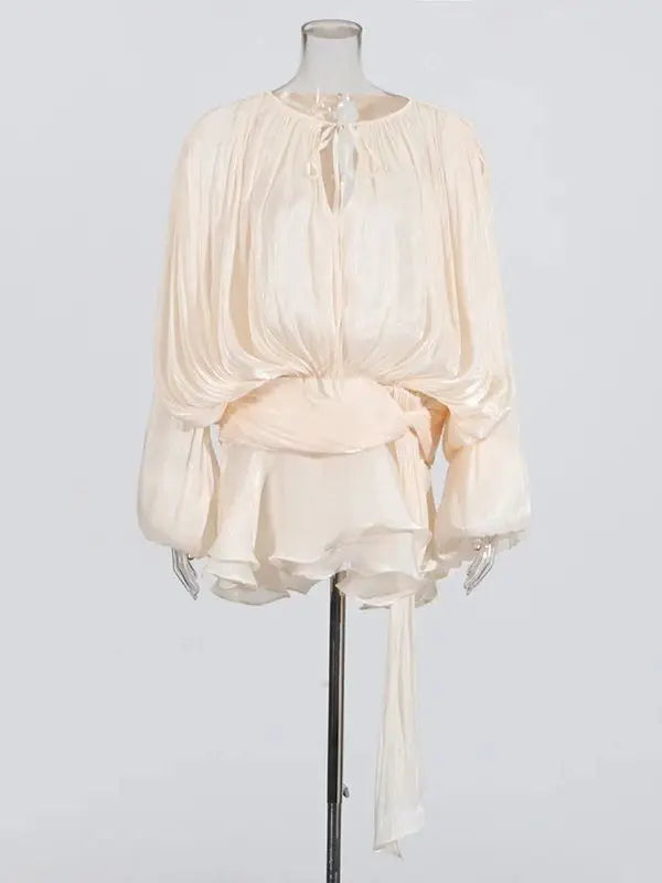 Womens Ruffle Detail Mini Dress