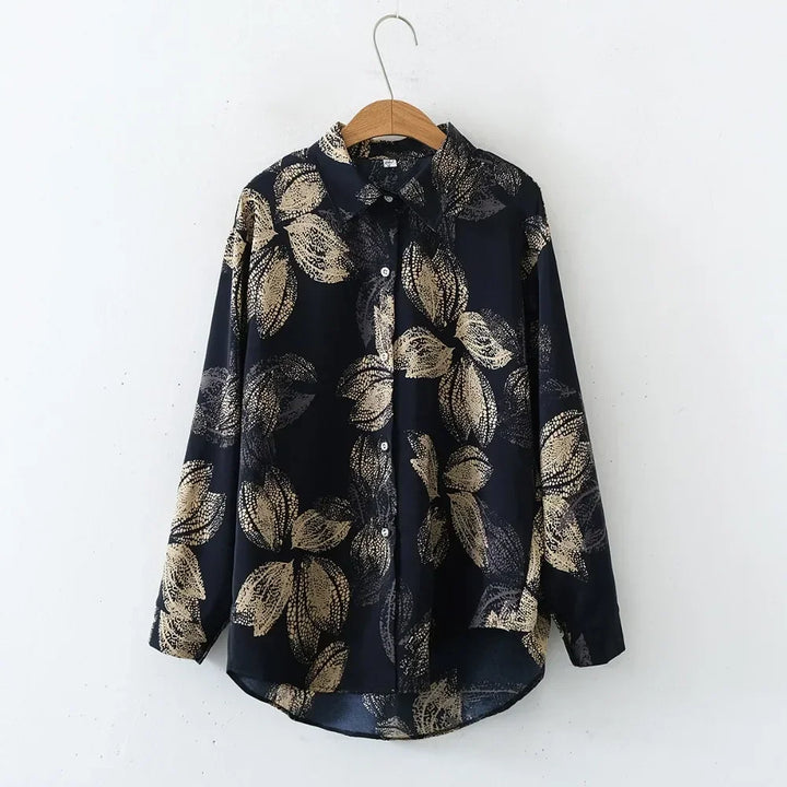 Womens Vintage Print Lightweight Blouse