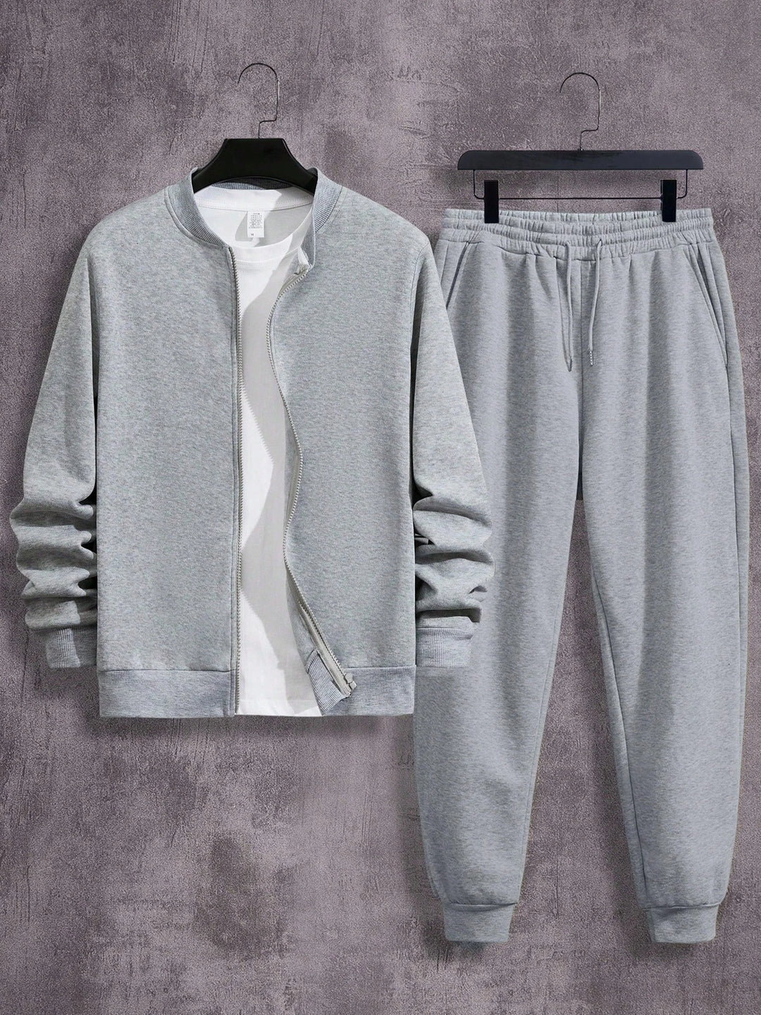 Men's Zip-Up Bomber Tracksuit Set
