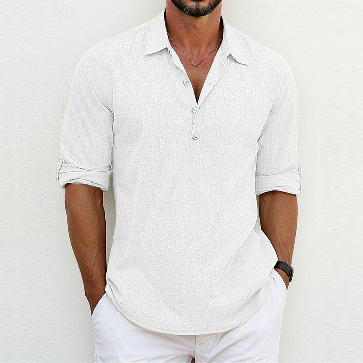 Men's Cotton Blend Henley Shirt