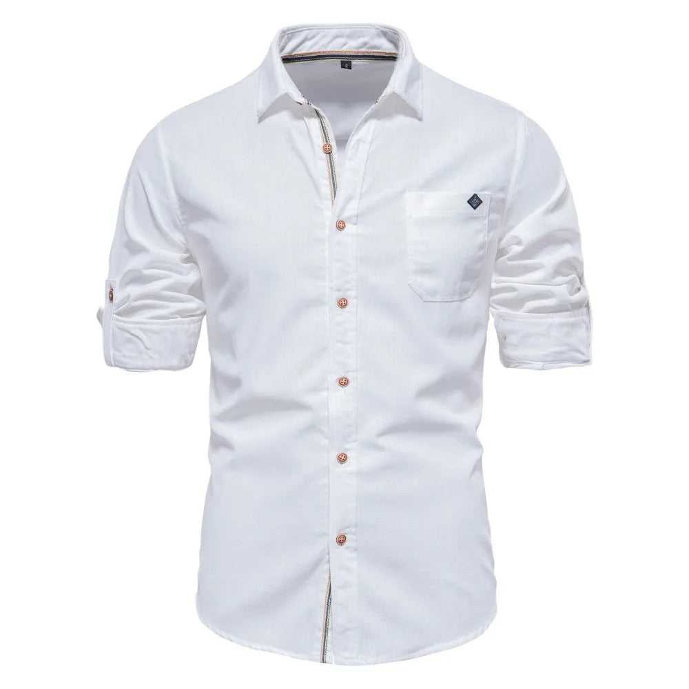 Men's Cotton Twill Single Pocket Shirt