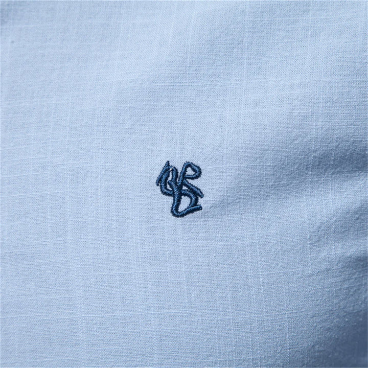 Men's Stand Collar Cotton Shirt
