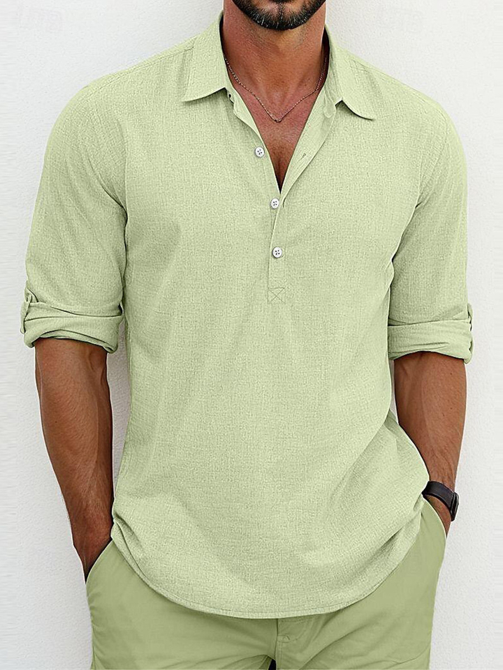 Men's Cotton Blend Henley Shirt