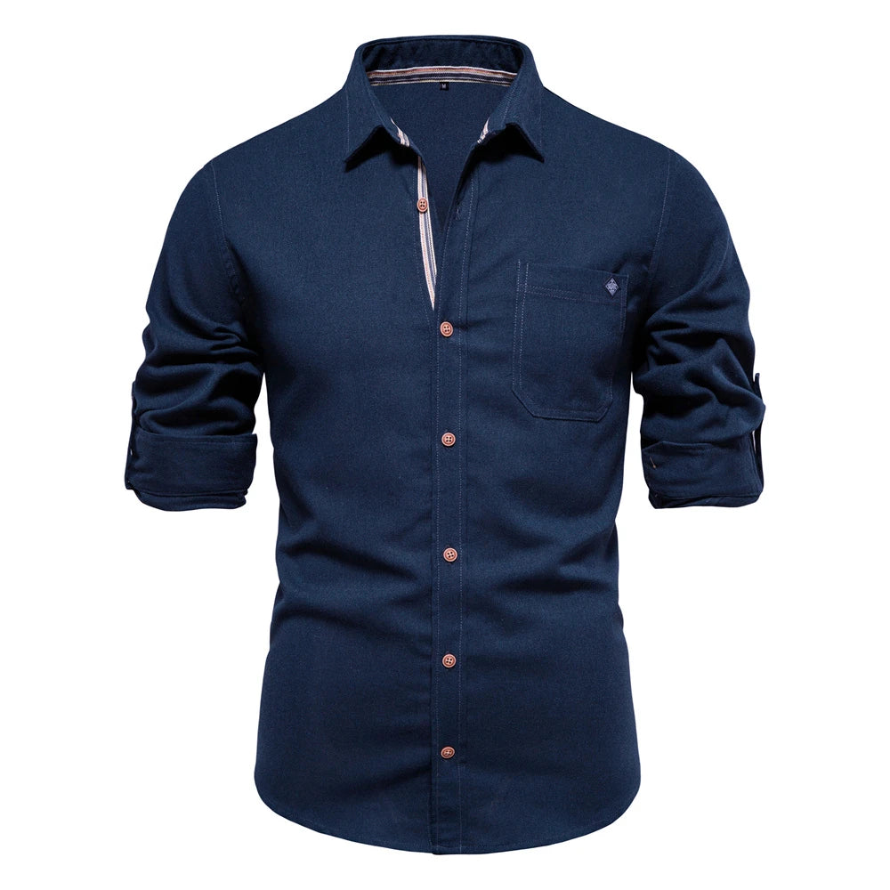 Men's Cotton Twill Single Pocket Shirt