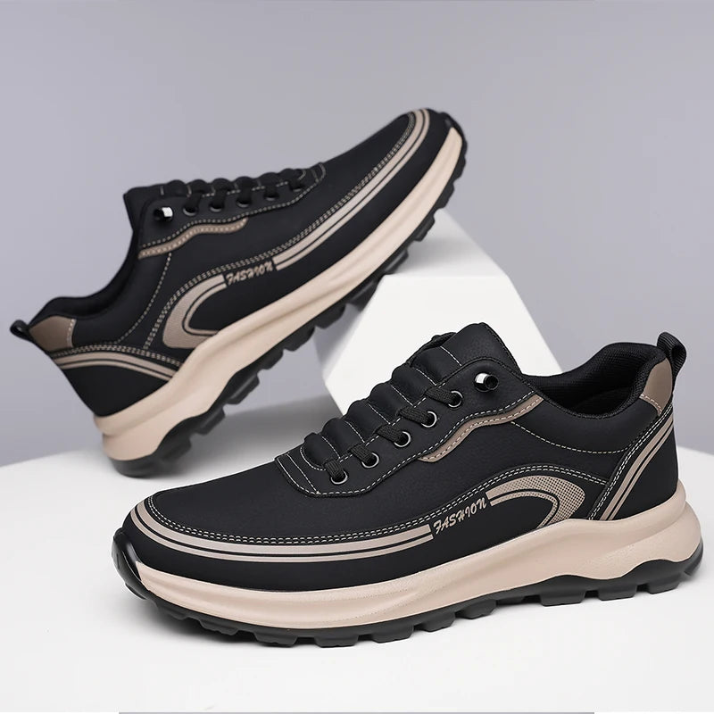 Men's Thick Soled Leather Shoes