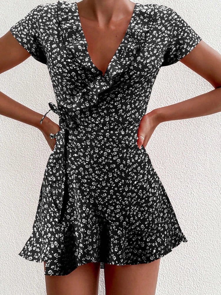 Women's Floral Print Mini Dress