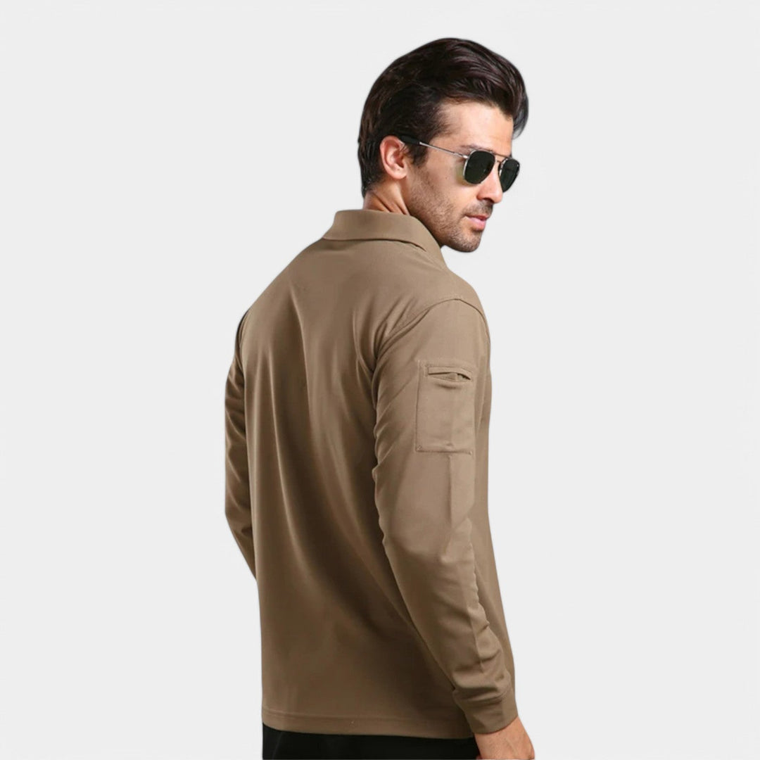 Men's Long Sleeve Lightweight Polo