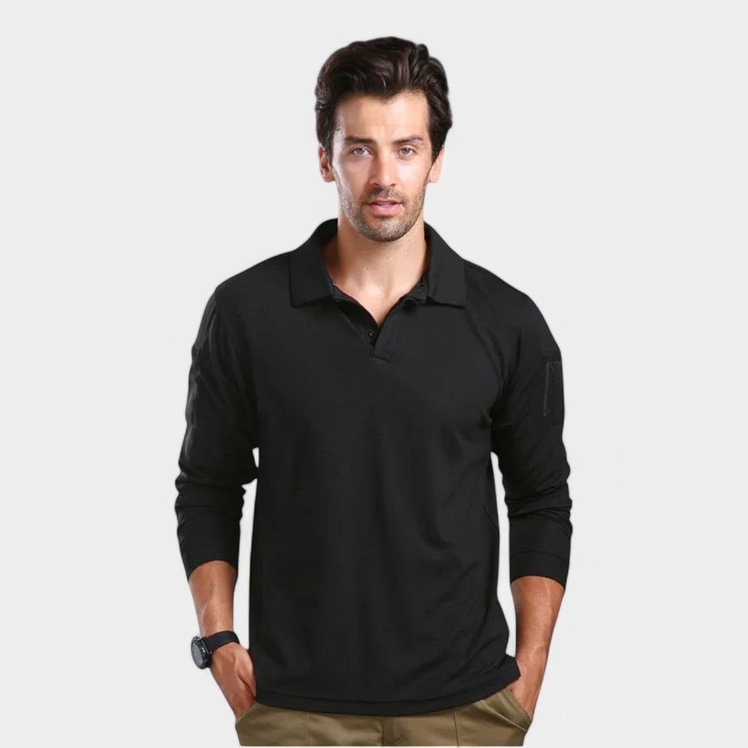 Men's Long Sleeve Lightweight Polo