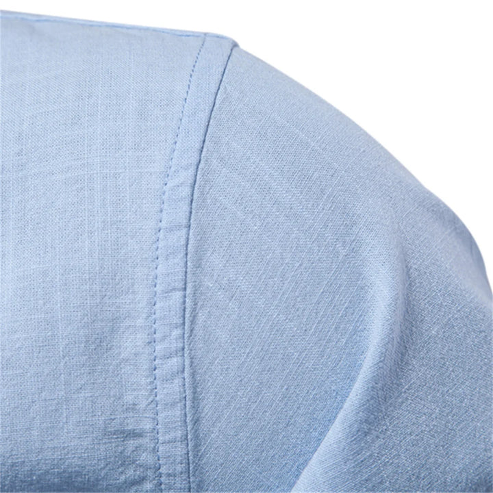 Men's Stand Collar Cotton Shirt
