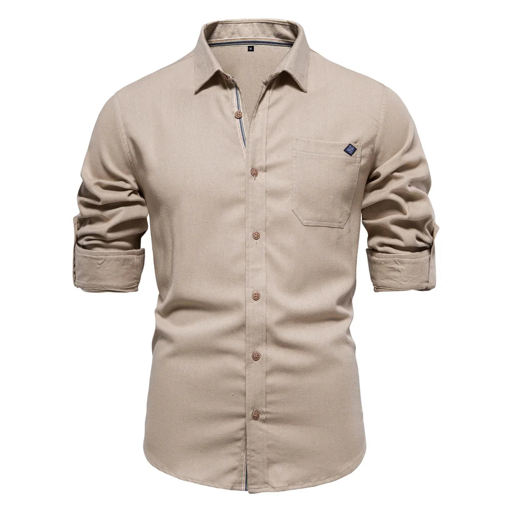 Men's Cotton Twill Single Pocket Shirt