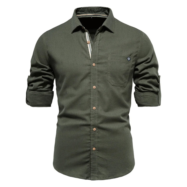Men's Cotton Twill Single Pocket Shirt