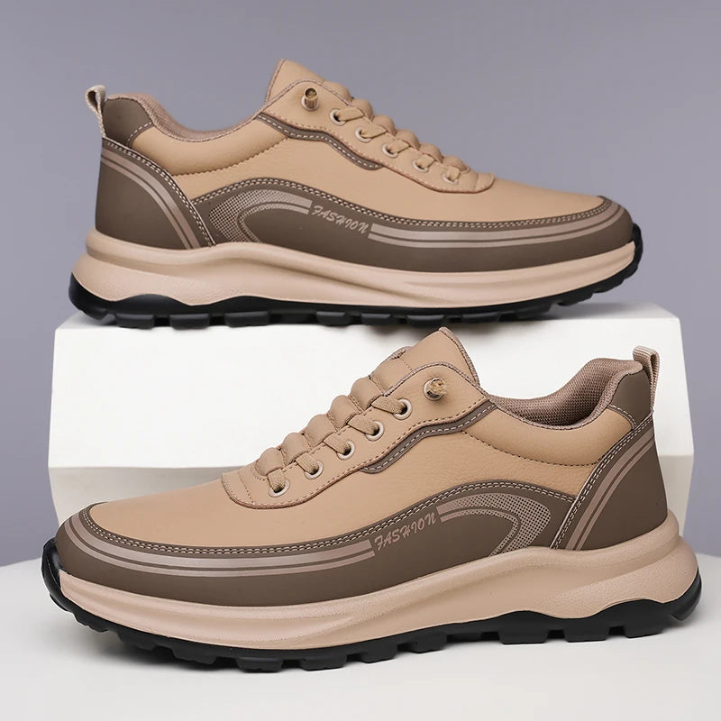 Men's Thick Soled Leather Shoes