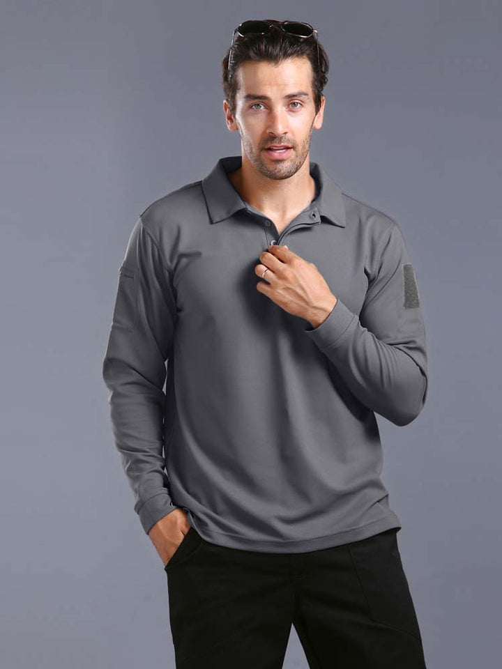 Men's Long Sleeve Lightweight Polo
