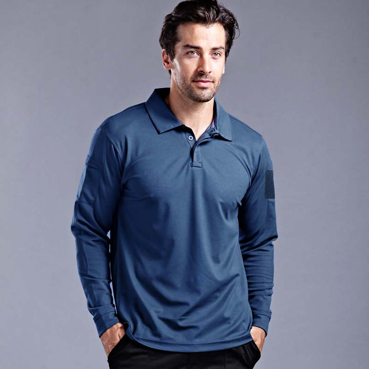 Men's Long Sleeve Lightweight Polo