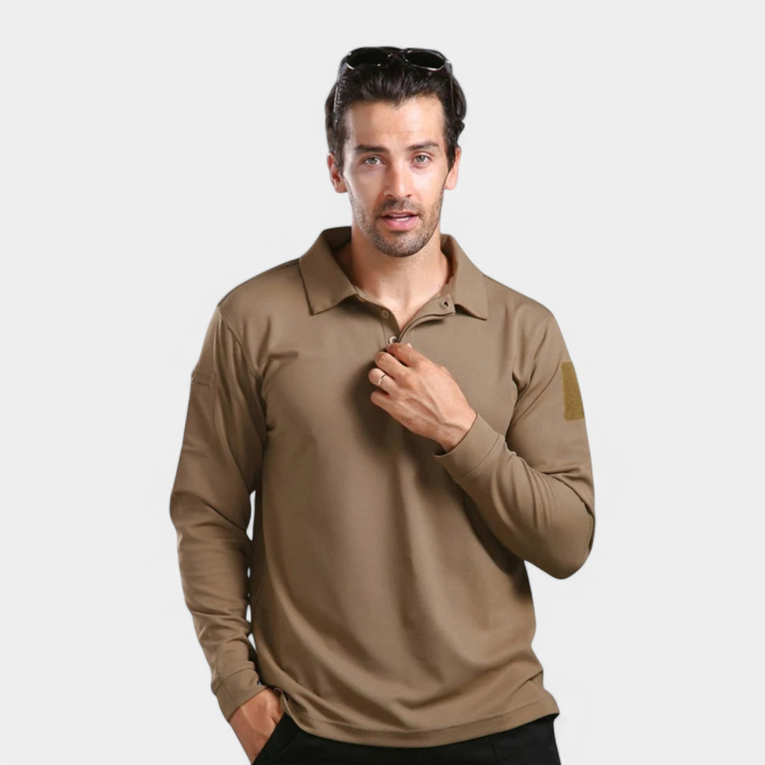 Men's Long Sleeve Lightweight Polo