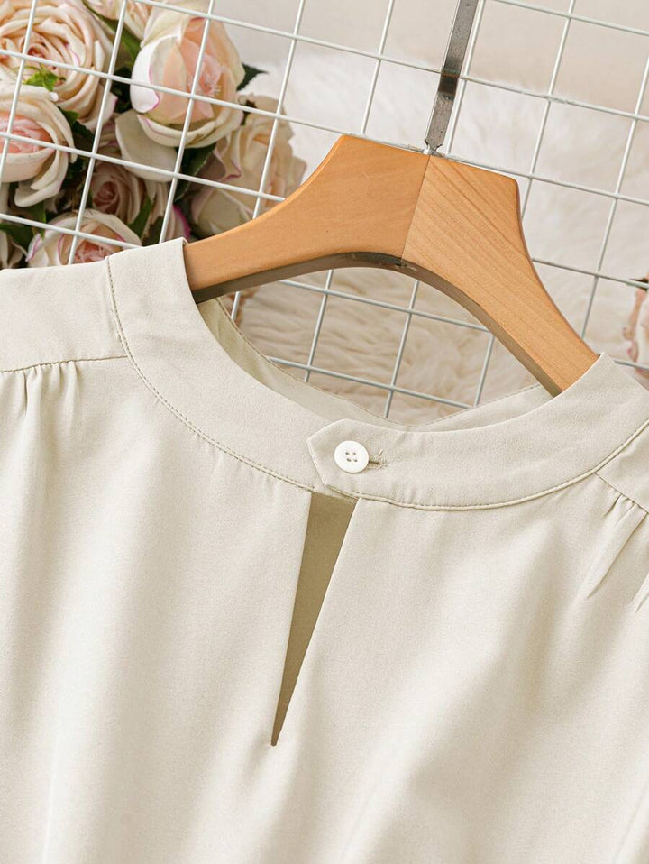 Women's Keyhole Neck Belted Midi Dress