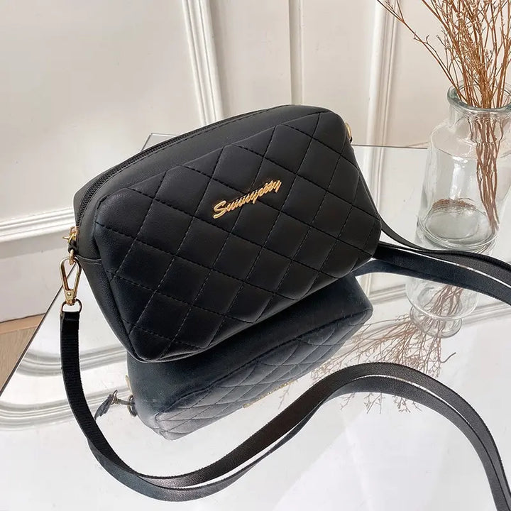 Women's Quilted PU Leather Crossbody Bag