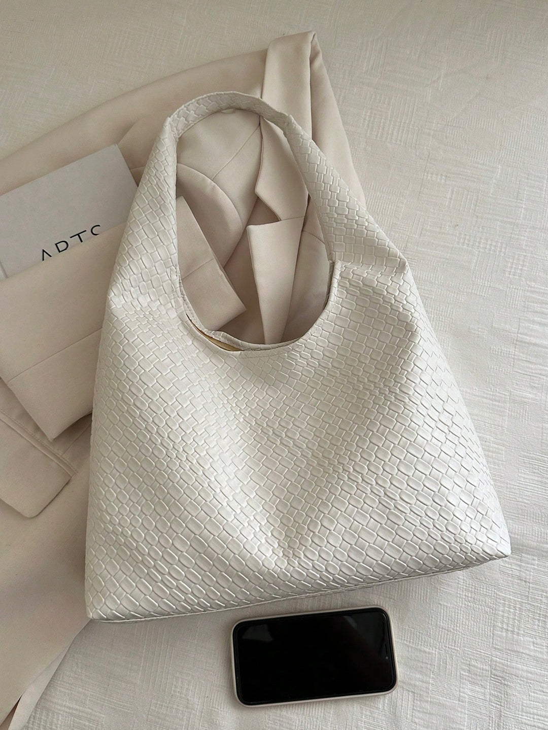 Crescent Shoulder Bag in PU Leather