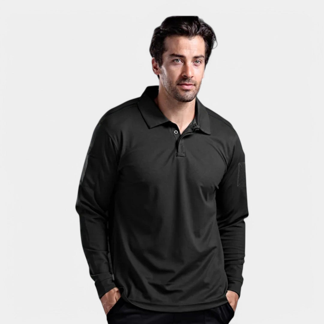 Men's Long Sleeve Lightweight Polo