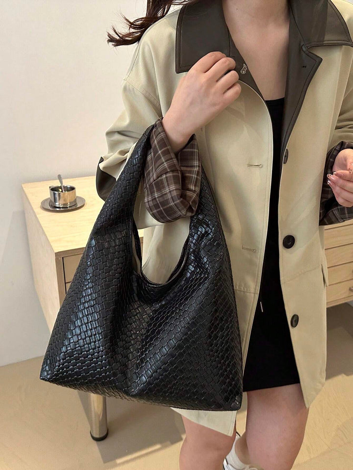 Crescent Shoulder Bag in PU Leather