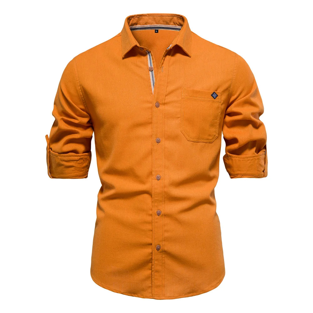 Men's Cotton Twill Single Pocket Shirt