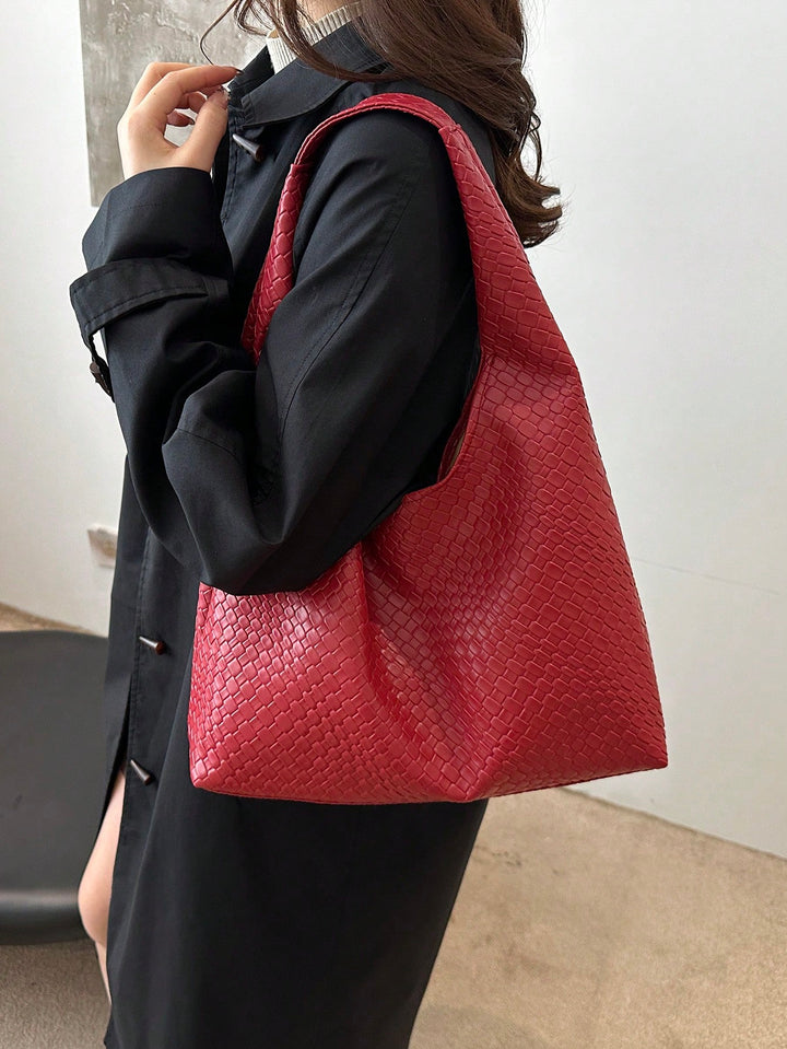 Crescent Shoulder Bag in PU Leather