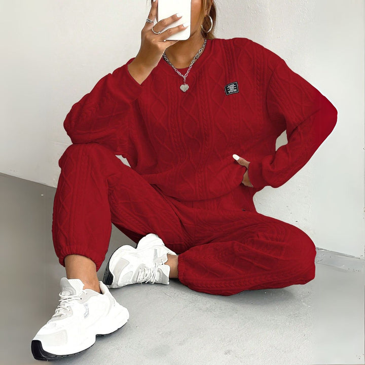 Women's Cable Knit Two-Piece Set