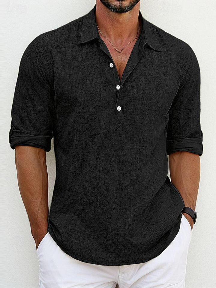 Men's Cotton Blend Henley Shirt