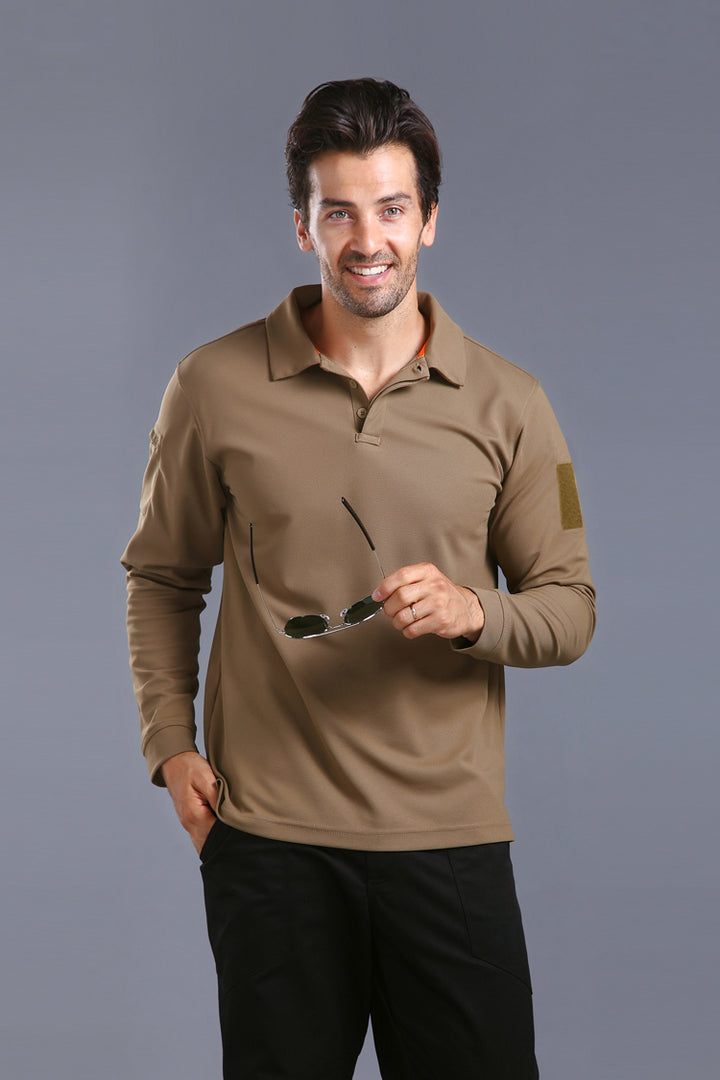 Men's Long Sleeve Lightweight Polo