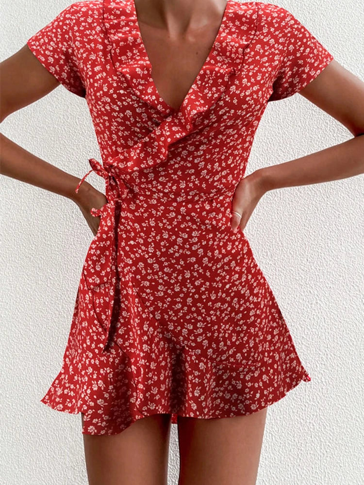 Women's Floral Print Mini Dress