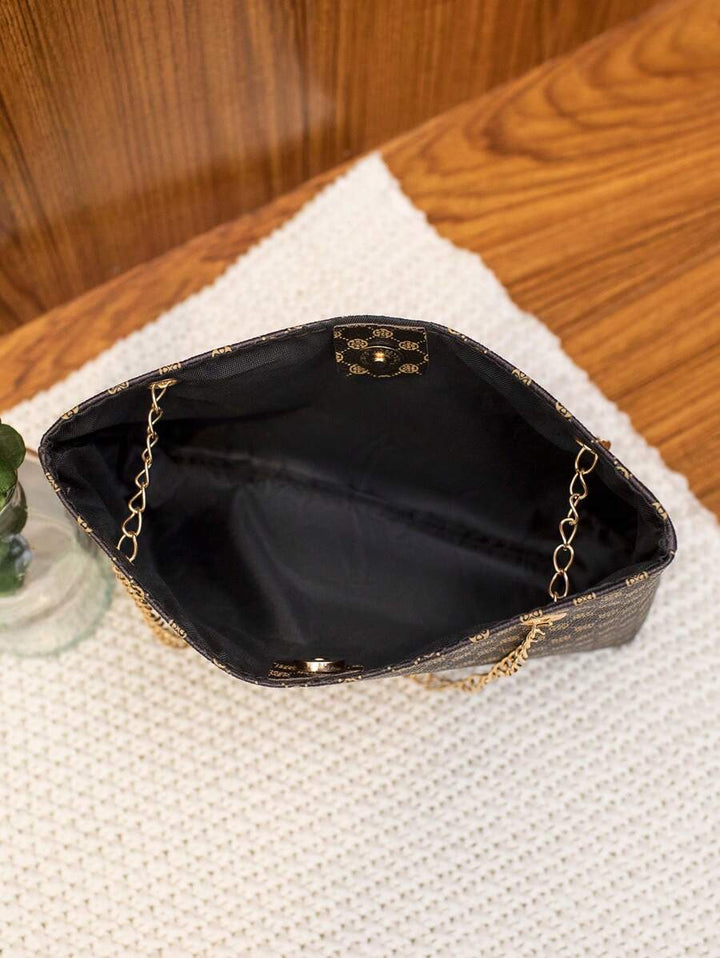 Women's Printed Chain Shoulder Bag