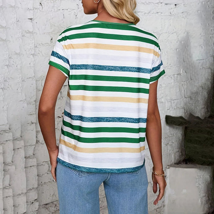 Women's Striped V-Neck Tee