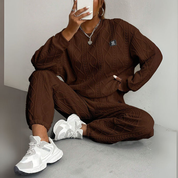 Women's Cable Knit Two-Piece Set