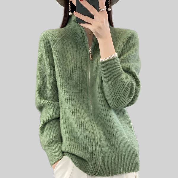 z8*NuMode | Wool Cardigan With Zipper